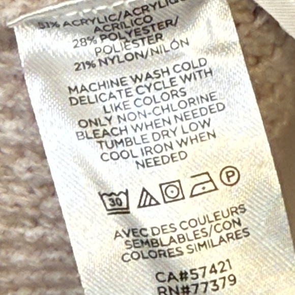 Ann Taylor | Shawl Collar Coatigan Open Front Oatmeal Knit Relaxed Cardigan - Picture 13 of 15